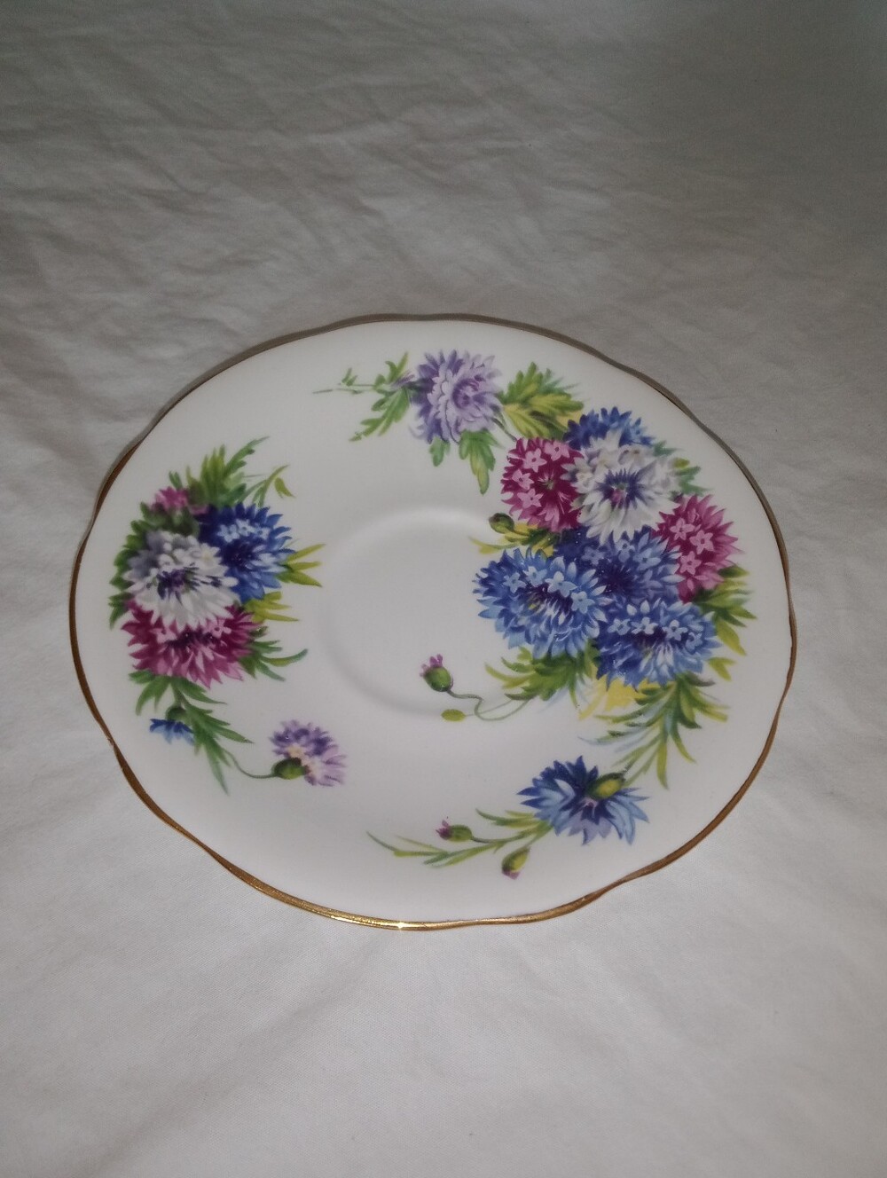Mid Century Clarence Bone China Harvest Glory Saucer Plate 5 1/2"  Dia. England